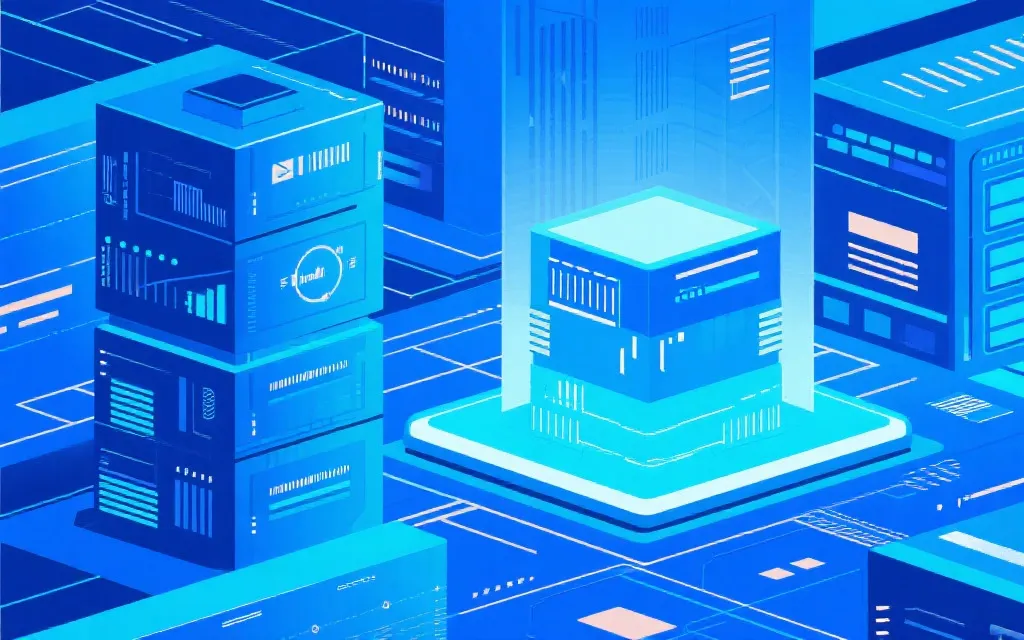 数据中心技术感插画